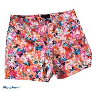 J. Crew Brushstroke Marigold Bermuda Shorts 12